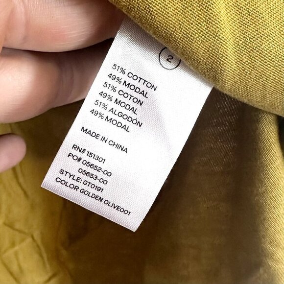 NWT Good American Strong Shoulder Tank in Golden Olive - Size 2 (Medium) - Picture 4 of 7